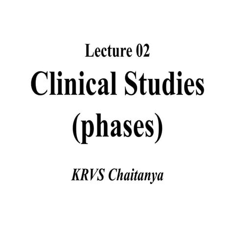 Clinical studies