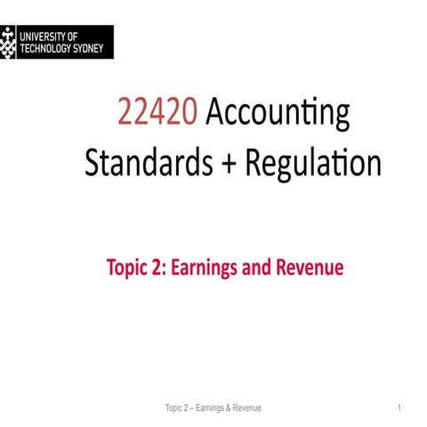 Comprehensive Overview of Earnings, Revenue, and Accounting Standards ...