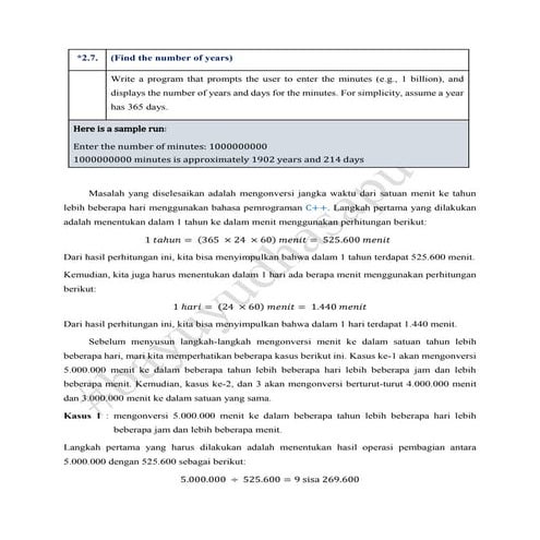2 7 Konversi Satuan Menit Ke Tahun Hari Jam Menggunakan Bahasa