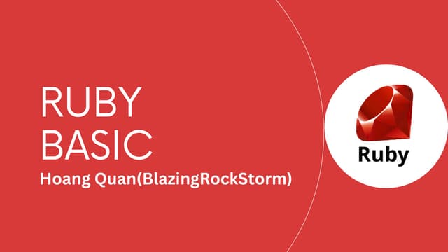 02. Ruby Basic slides - Ruby Core Teaching | PPT