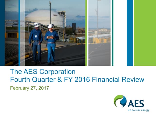 AES Q4 & FY 2016 Financial Review