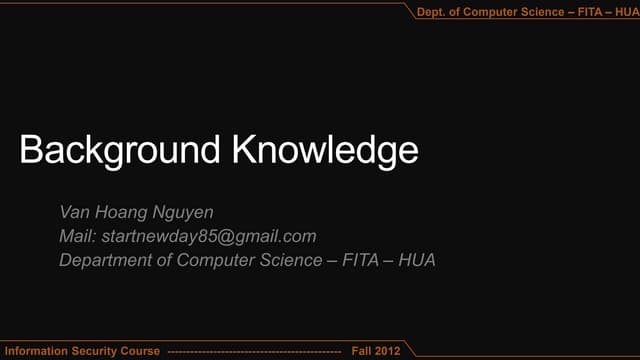 Background Knowledge