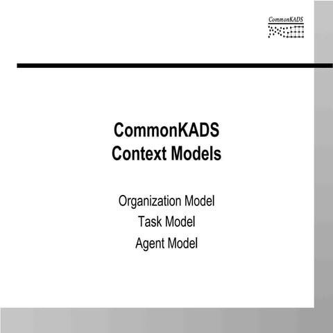 CommonKADS context models