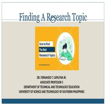 How to select a research topic | PPTX