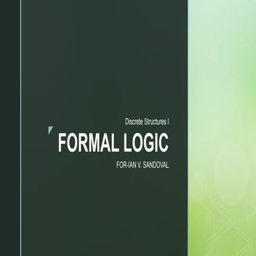 Formal Logic - Lesson 7 - Rules of Inference | PPT