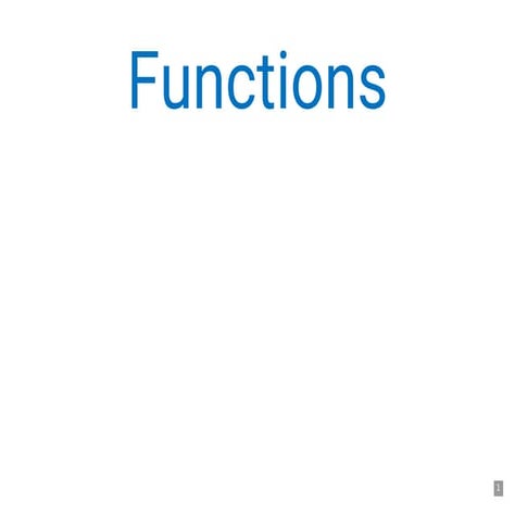 Functions | PPT