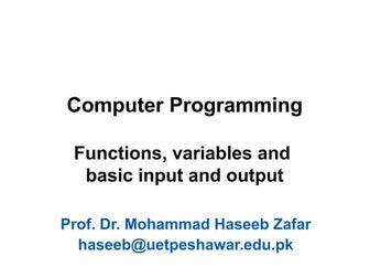 02   functions, variables, basic input and output of c++