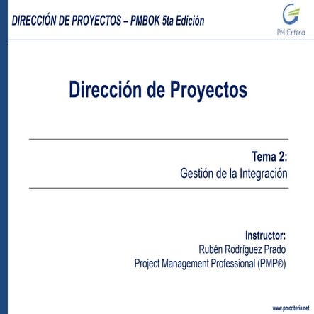 02 gestion de la integracion