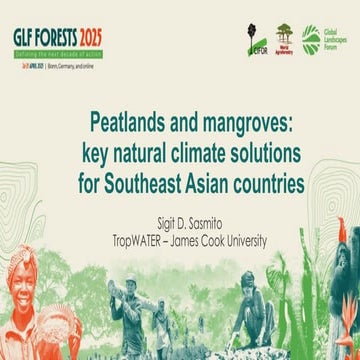 Peatlands and mangroves: key natural climate solutions  for Southeast Asian c...