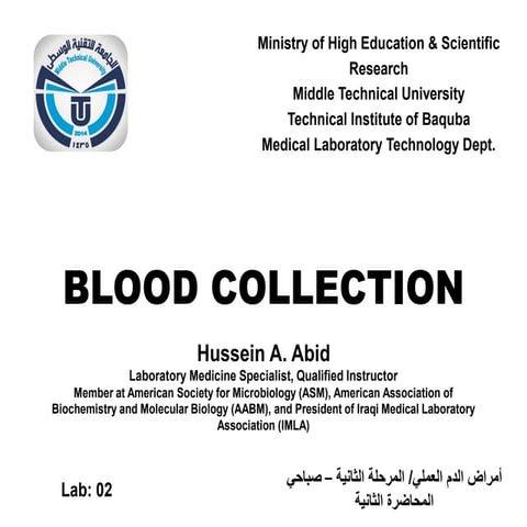 Blood sample collection