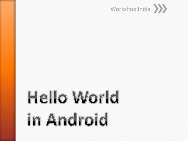 02   hello world - Android