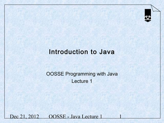02 introductionto java