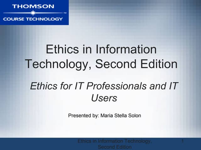 Professional Ethics of IT
