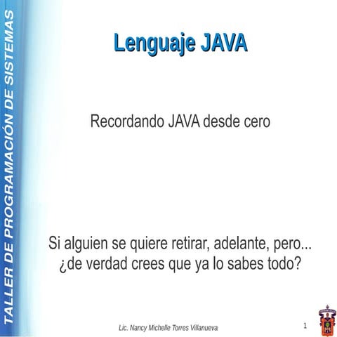 Recordando Java desde Cero