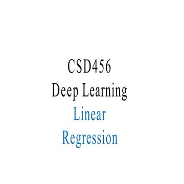Linear Regression using fundamental matrix multiplication | PPTX