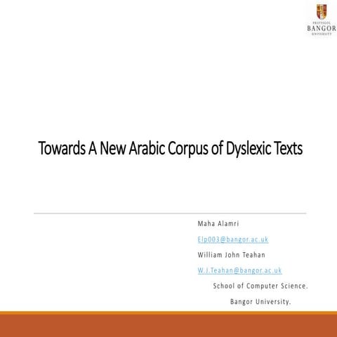 P02- Towards a New Arabic Corpus of Dyslexic Texts