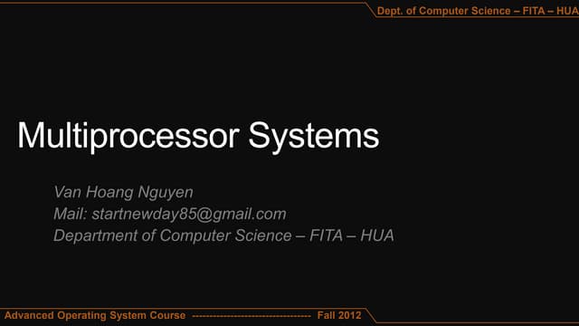 Multiprocessor Systems