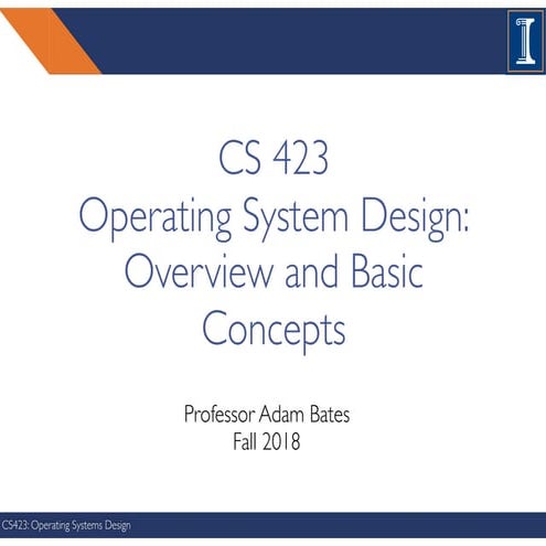 Design Operative System, Basic Concepts on SO