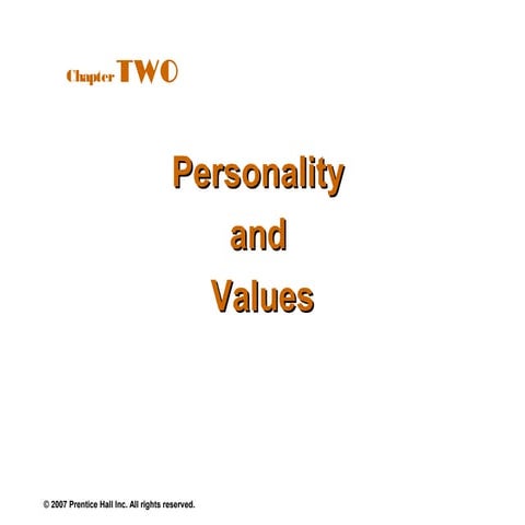 personality & value