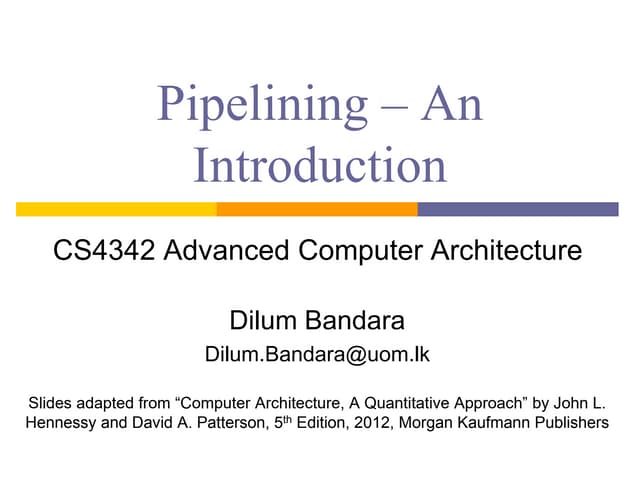 Cpu Pipelining And Hazards An Introduction Ppt Cpu Pipelining And Hazards An Introduction Ppt