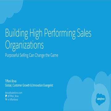 Being a High Performing Sales Organization Requires a Hard Reset on Conventio...