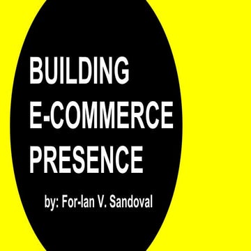 Building E-commerce Presence