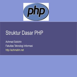 02. Struktur Dasar Php