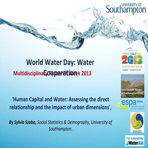 ‘Human Capital and Water: Assessing the direct relationship and the impact of...