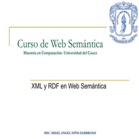 XML Y RDF En Web SemáNtica