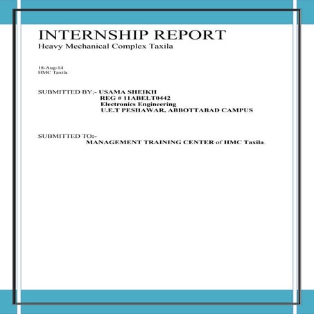 INTERNSHIP REPORT