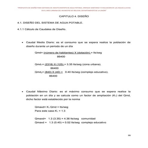 SISTEMAS DE ABASTECIMIENTO DE AGUA POTABLE, DRENAJE SANITARIO Y EVACUACION DE...