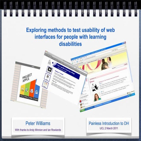 Creating usable websites for people with learning disabilities