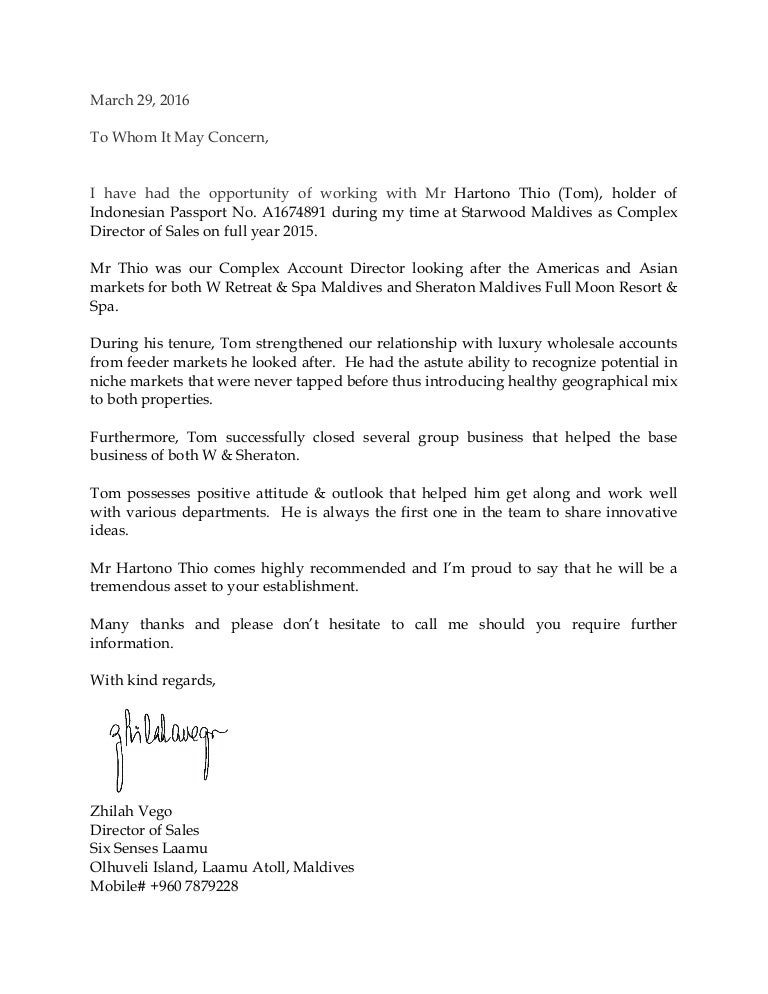 complex director of sales recommendation letter sales manager recommendation letter sample