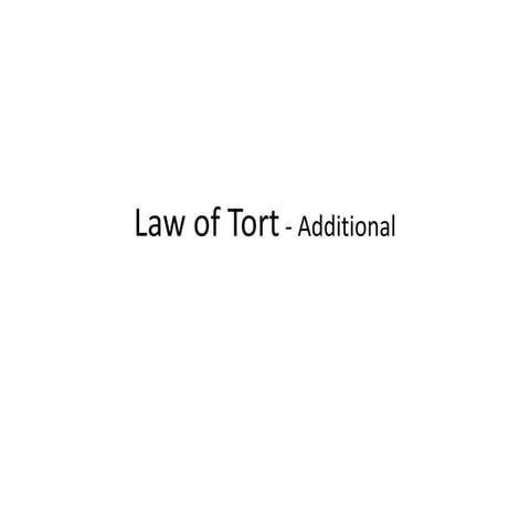 TORT II [occupier's liability notes] | PDF