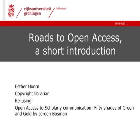 Roads to open access