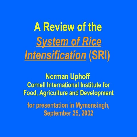 0210 A Review of the System of Rice Intensification (SRI)