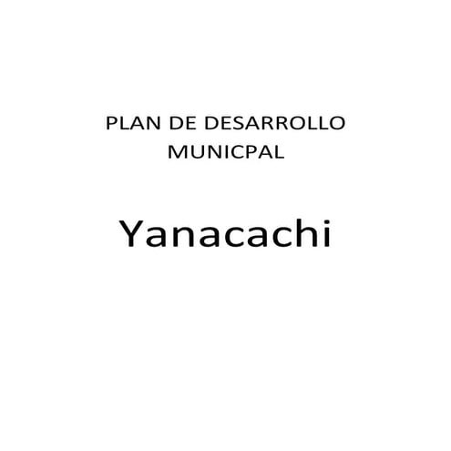 PDM Yanacachi | PDF
