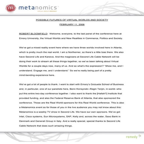 021108 New Realities In Commerce Metanomics Transcript