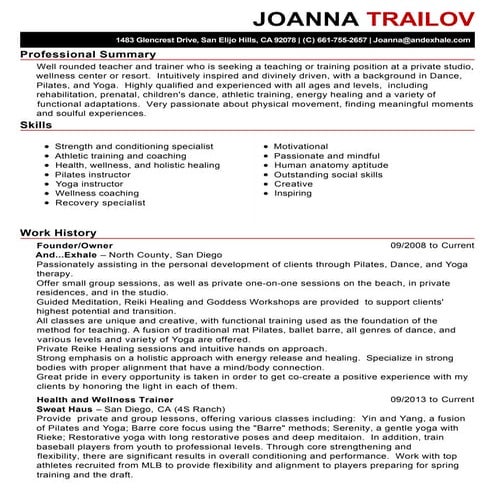 Joanna Trailov presentations