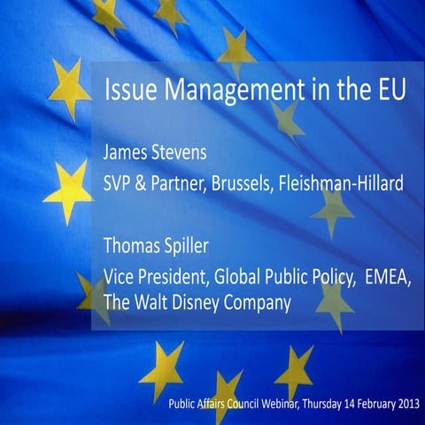 Issue Management in the EU