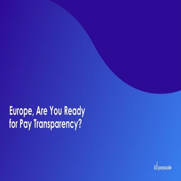 Webinar - Europe, Are You Ready for Pay Transparency?