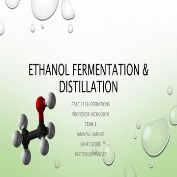 Ethanol production from molasses | PPTX