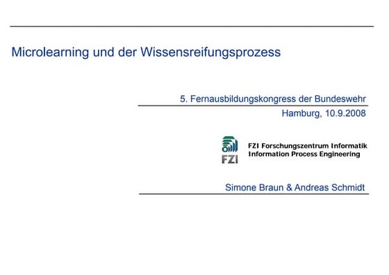 Microlearning und der Wissensreifungsprozess
