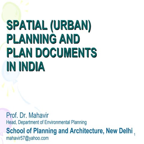 Spatial planning india