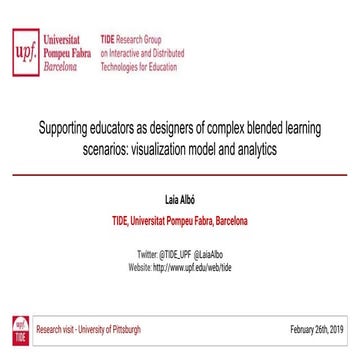 Supporting educators as designers of complex blended learning scenarios: visu...