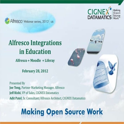 Alfresco integrations in education powered by Cignex Datamatix