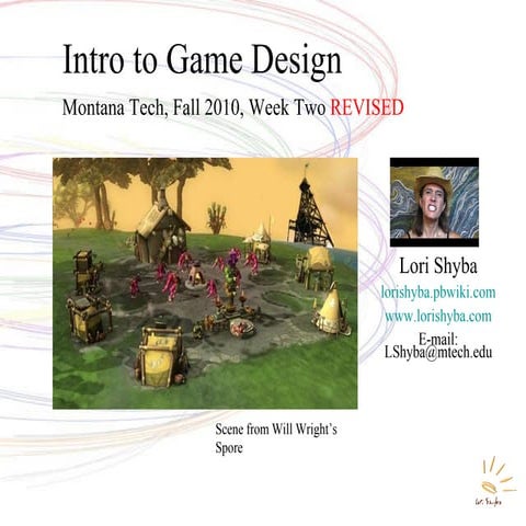 Week 2, Game Design | PPT