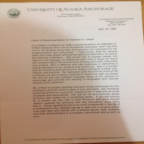 CCK Letter of Recommendation 1997 | PDF