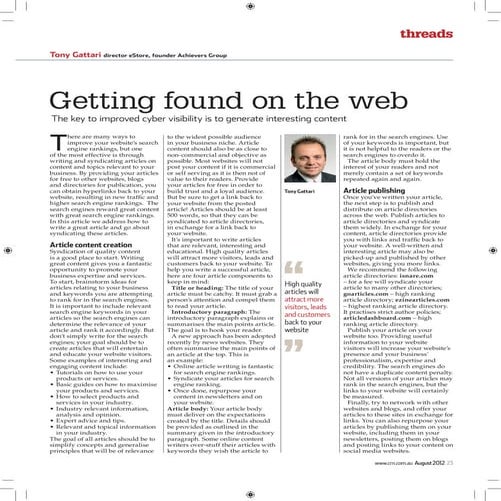 Getting found on the Web 