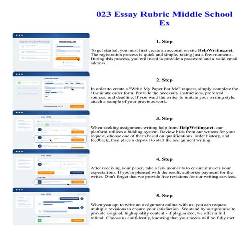 023 Essay Rubric Middle School Ex